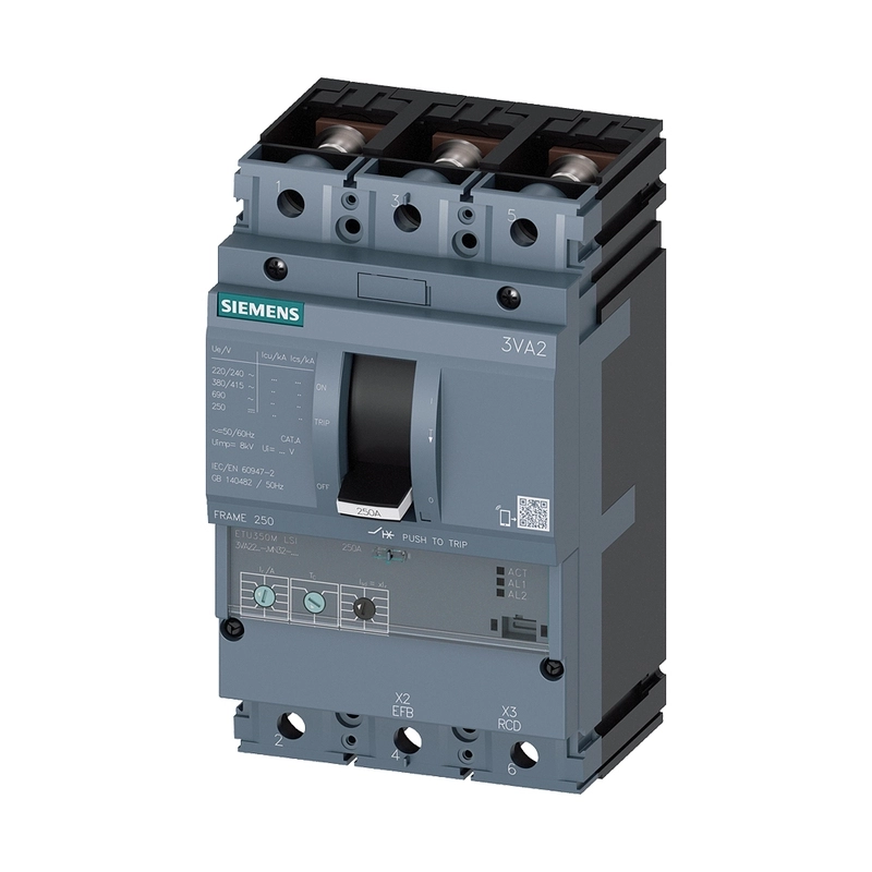 Interruptor Automatico Rele ETU350M 3P 160A 55KA REG:63-160A